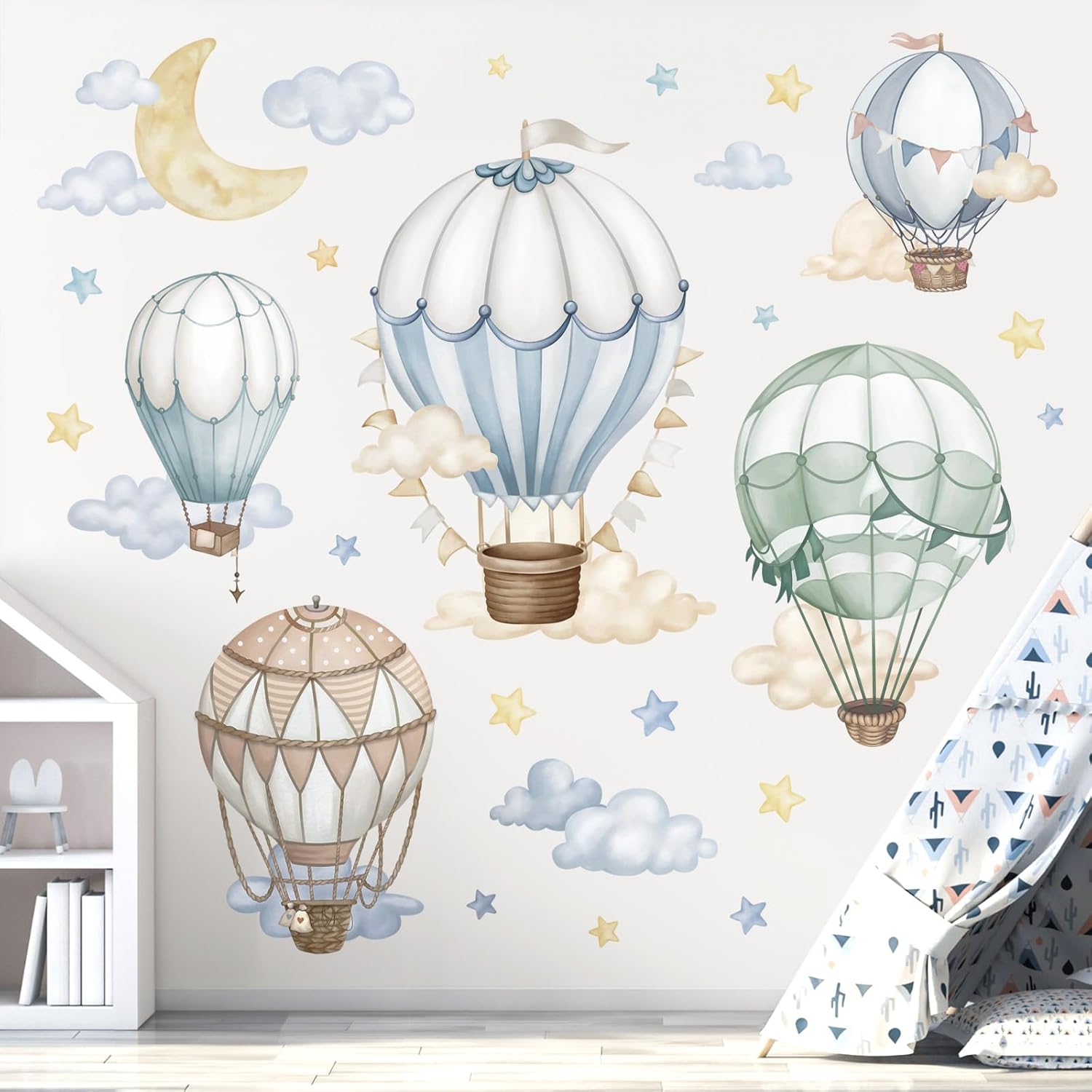 Wondever Hot Air Balloon Wall Decals