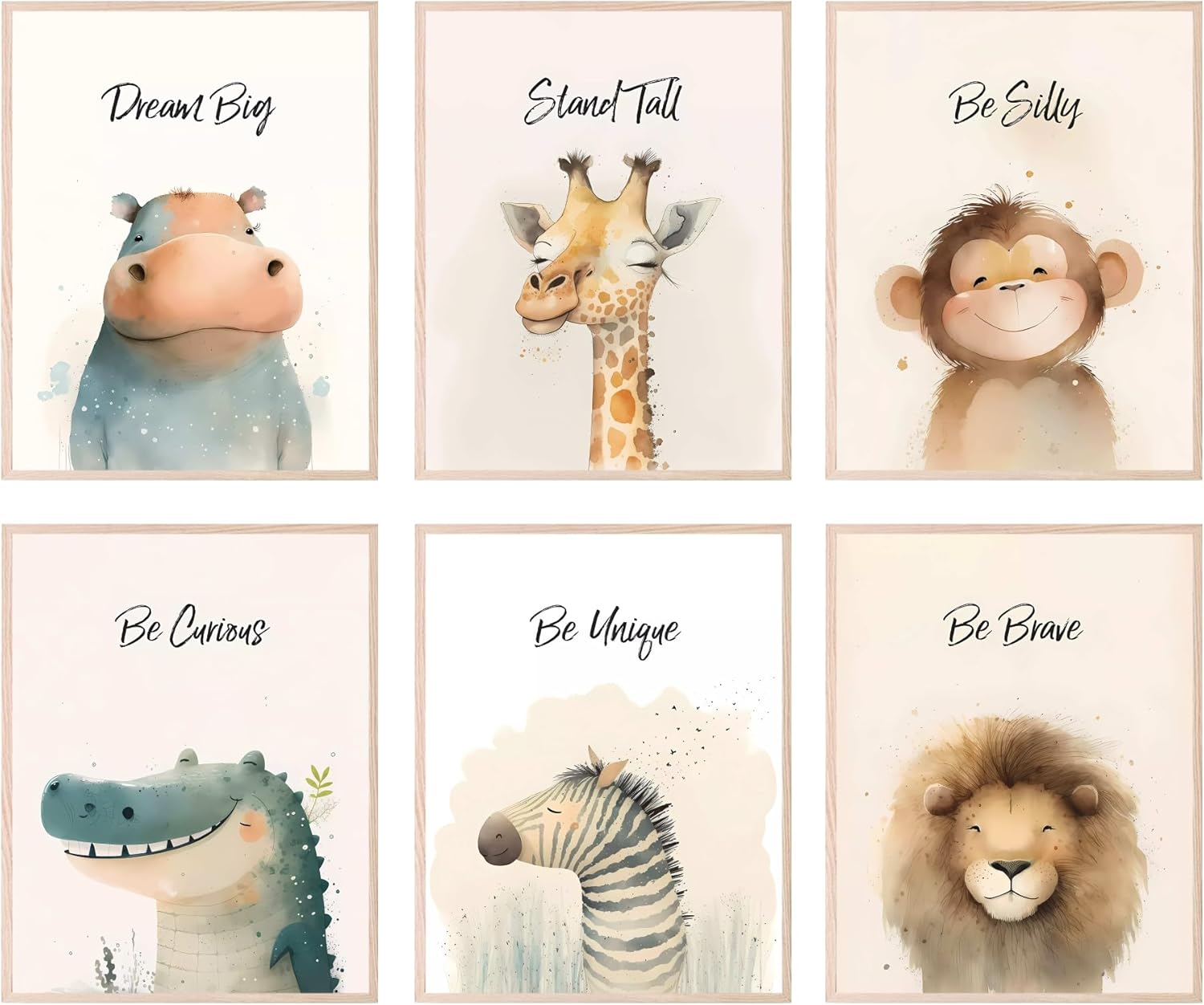 BigWig Safari Nursery Posters (Set of 6)
