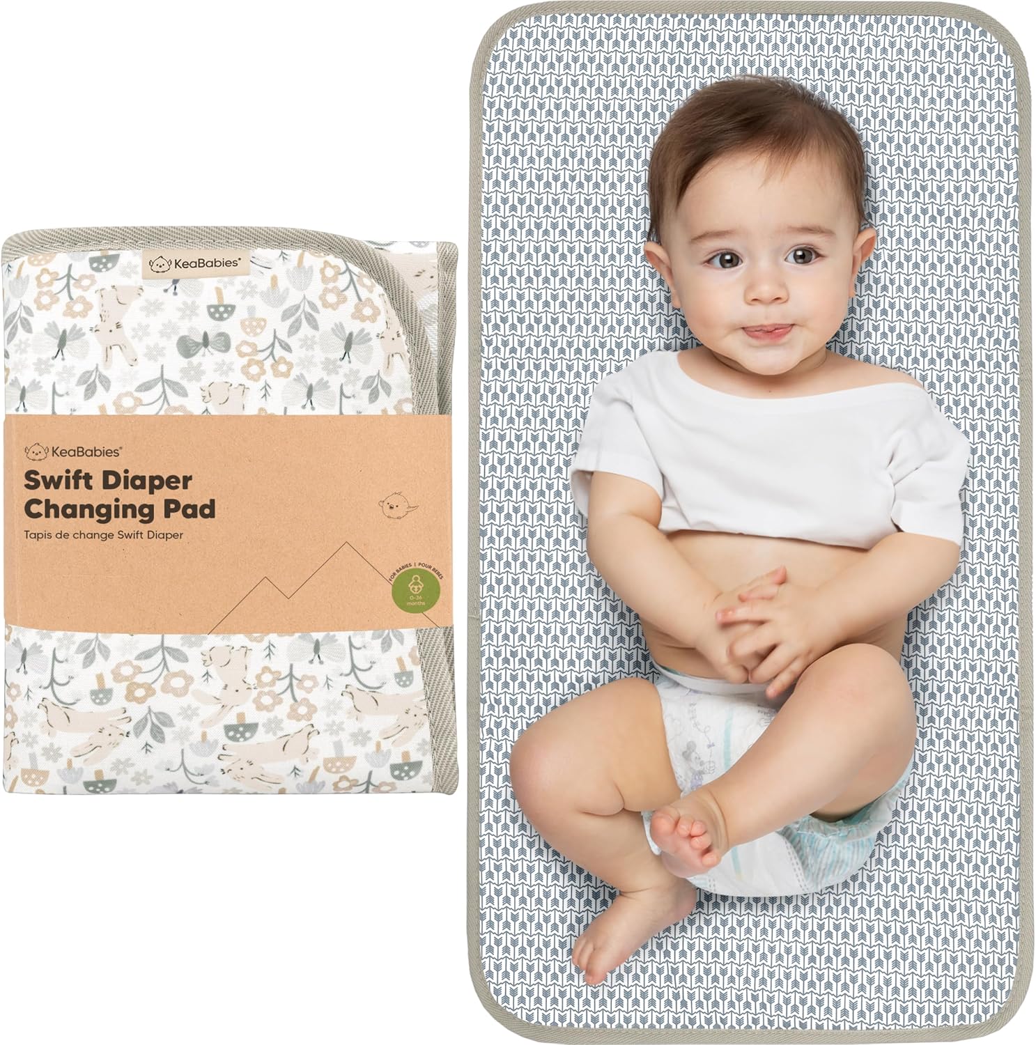 KeaBabies Portable Diaper Changing Pad