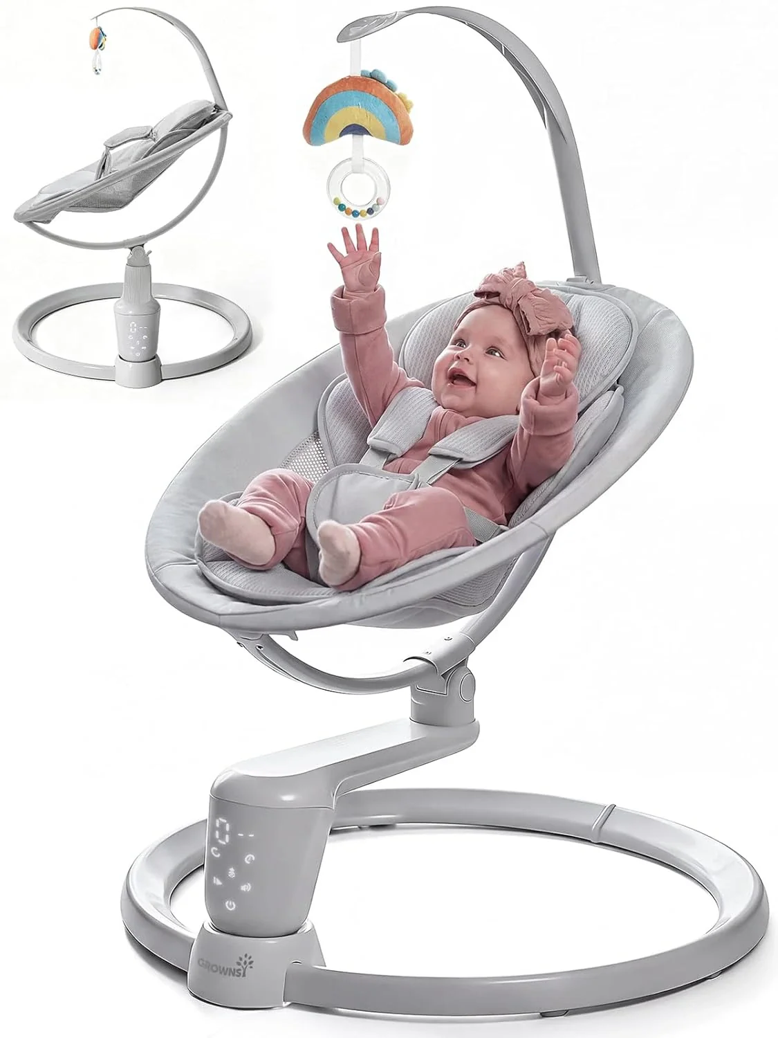 GROWNSY Dual-Motion Baby Swing